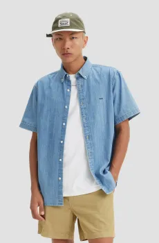 Мужская голубая джинсовая рубашка Голубой S Levi’s® A9161;0007