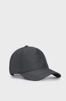 Женская черная кепка с узором MONOGRAM JACQUARD CAP Черный ONESIZE Calvin Klein K60K612871