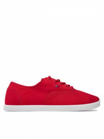 Tommy Hilfiger Кросівки Canvas Lace Up Sneaker FW0FW07805 Червоний Tommy Hilfiger Кросівки Canvas Lace Up Sneaker FW0FW07805 Червоний