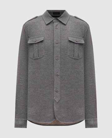 Серая рубашка с шерстью