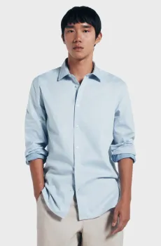 Мужская голубая рубашка Голубой M SPRINGFIELD 1512148