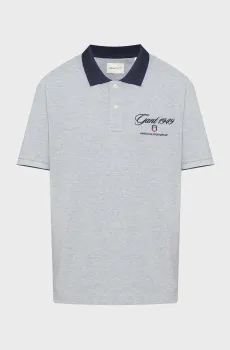 Мужское серое поло GRAPHIC Серый S Gant 2014070