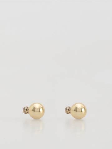Reserved - Сережки з намистинками - золотий - 524FD-GLD
