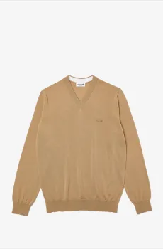 Мужской бежевый свитер Бежевый S Lacoste AH199002S