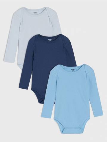 Бавовняне боді 3 pack - блакитний Бавовняне боді 3 pack - блакитний