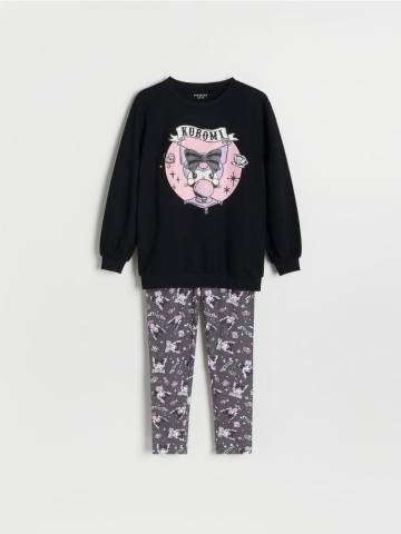 Reserved - GIRLS` PYJAMA - чорний - 794BW-99X Reserved - GIRLS` PYJAMA - чорний - 794BW-99X