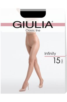 Колготки женские Giulia Infinity классические, без шортиков, 15 DEN, Nero, размер 2