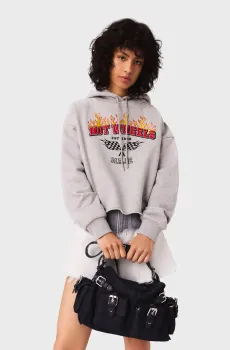 Женское серое худи Серый 38 MAJE MFPSW00199_Light Grey