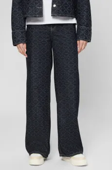 Женские темно-синие джинсы с узором Синий 27 HUGO 50541522;410