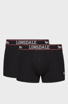 Мужские черные боксеры (2 шт) Черный S Lonsdale 111257