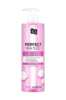 Успокаивающий гель для умывания 3 в 1 AA Perfect Basic Sensitive XXL, 400 мл