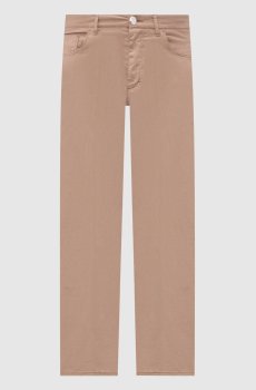Коричневые брюки с патчем логотипа