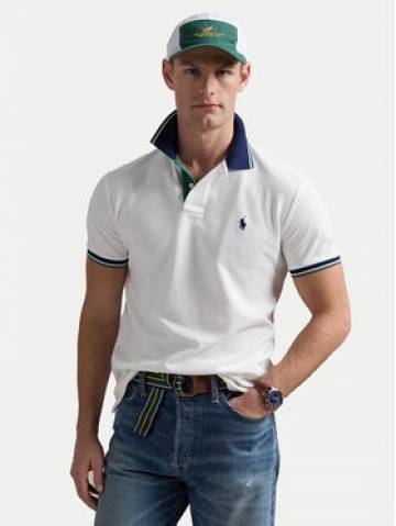 Polo Ralph Lauren Поло 710963479001 Білий Custom Slim Fit Polo Ralph Lauren Поло 710963479001 Білий Custom Slim Fit