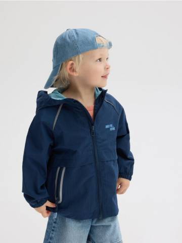 Reserved - Непромокна куртка з каптуром - steel blue - 990CH-95X Reserved - Непромокна куртка з каптуром - steel blue - 990CH-95X
