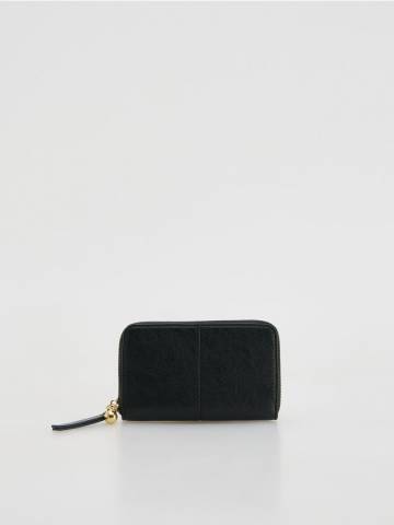 Reserved - Гаманець на блискавці - чорний - 775FD-99X