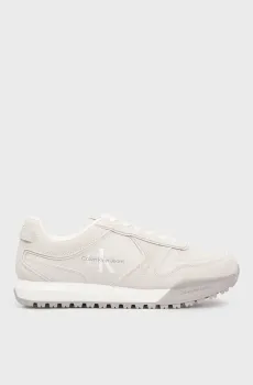 Мужские серые кожаные кроссовки TOOTHY RUNNER IRREGULAR LINES Серый 41 Calvin Klein YM0YM00624