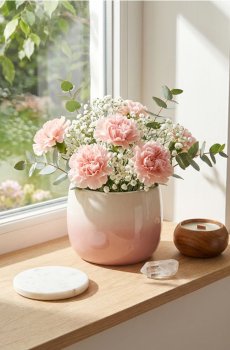 Керамічний горщик для квітів - різнобарвний