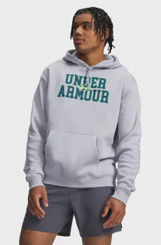 Мужское светло-серое худи UA Rival Flc Camo Fill Hdy Серый M Under Armour 6017022-011