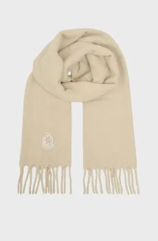 Женский бежевый шарф CREST FLUFFY Бежевый ONESIZE Tommy Hilfiger AW0AW17969