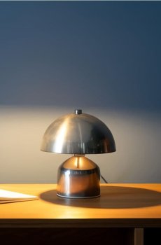 LED настільна лампа у формі гриба - срібний