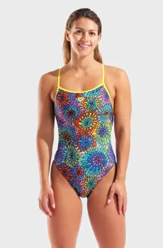 Женский купальник с узором GARDEN PRINT  BOOSTER BACK Разноцветный 40 Arena 010721-530