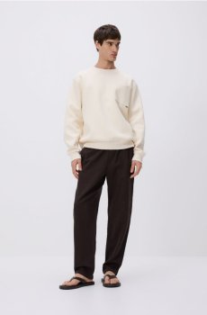 Reserved - Регулярна кофта з бавовною - кремовий - 385HM-01X