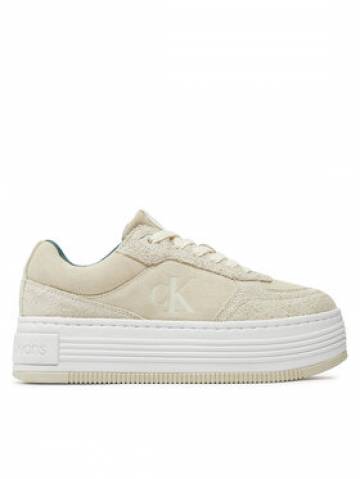 Calvin Klein Jeans Снікерcи Bold Platf Laceup Low Mg Suede YW0YW01575 Бежевий Calvin Klein Jeans Снікерcи Bold Platf Laceup Low Mg Suede YW0YW01575 Бежевий