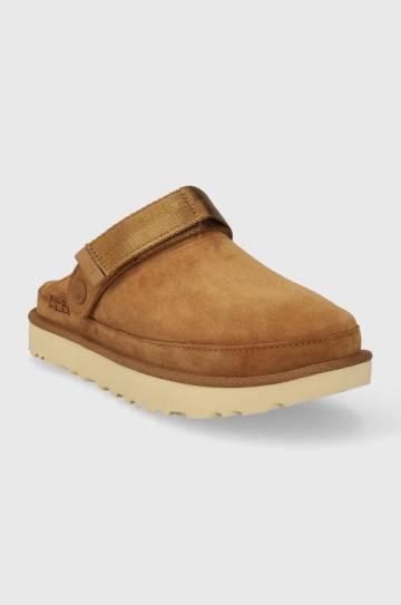 Замшевые тапочки UGG Goldenstar Clog цвет коричневый 1138252 Замшевые тапочки UGG Goldenstar Clog цвет коричневый 1138252