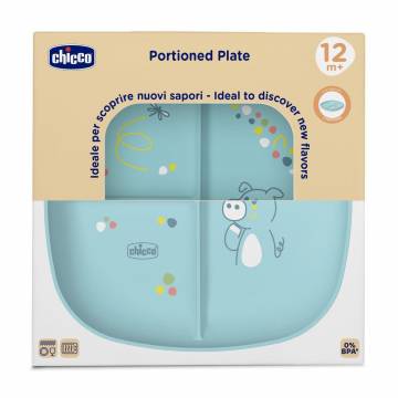 Детская тарелка Chicco Portioned Plate голубая, от 1 года (16003.25) Детская тарелка Chicco Portioned Plate голубая, от 1 года (16003.25)