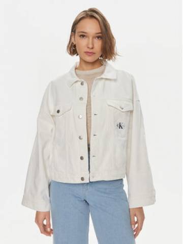 Calvin Klein Jeans Джинсова куртка J20J223430 Білий Relaxed Fit Calvin Klein Jeans Джинсова куртка J20J223430 Білий Relaxed Fit