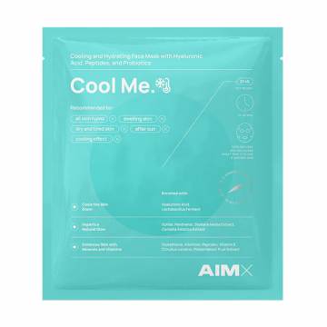 Тканевая маска для лица AIMX Cool Me Cooling And Hidrating Face Mask With Hyaluronic Acid Peptides And Probiotics, 25 мл Тканевая маска для лица AIMX Cool Me Cooling And Hidrating Face Mask With Hyaluronic Acid Peptides And Probiotics, 25 мл