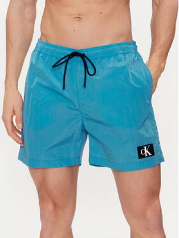Calvin Klein Swimwear Шорти для плавання KM0KM00980 Голубий Regular Fit Calvin Klein Swimwear Шорти для плавання KM0KM00980 Голубий Regular Fit