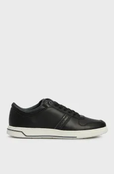 Мужские черные кожаные сникерсы LOW TOP LACE UP LOGO Черный 44 Calvin Klein HM0HM01491