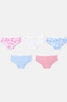 Класичні трусики, 5 пар - різнобарвний
