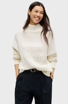 Женский белый шерстяной свитер HERITAGE Белый S Tommy Hilfiger WW0WW52180