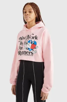 Женское розовое худи TJW SPR CRP SPORTEES RUNNERS Розовый M Tommy Jeans DW0DW14872