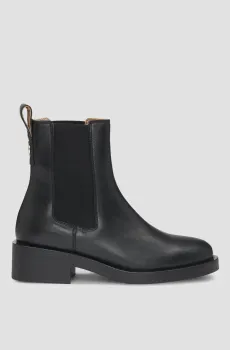 Женские черные кожаные челси Черный 36 BOSS 50536638;001