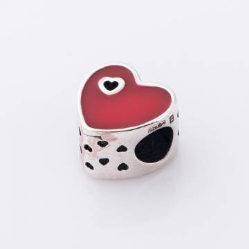 Серебряный шарм "Сердце" 132358к Серебряный шарм "Сердце" 132358к