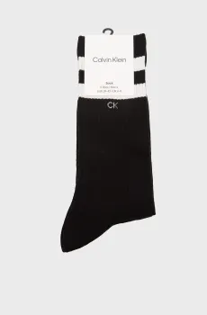 Мужские черные носки (2 пары) STRIPES Черный 39-42 Calvin Klein 701218711