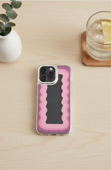 Чохол для різних iPhone із хвилястим візерунком - рожевий