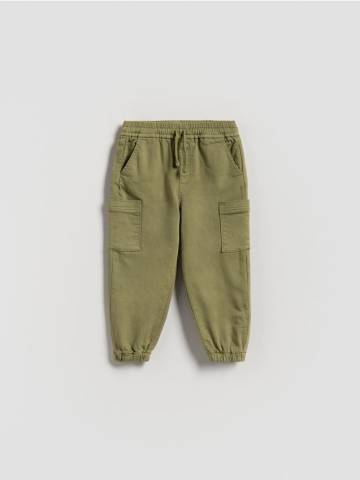 Reserved - Еластичні джоггери карго - зелений - 378DF-87X
