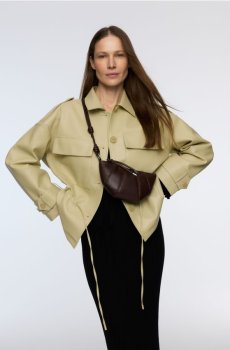 Reserved - Сумка через плече - темно коричневий - 787FC-89X