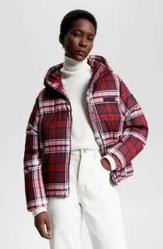 Женский пуховик в клетку NEW YORK TARTAN PUFFER JACKET Разноцветный XS Tommy Hilfiger WW0WW40233