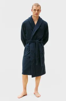 Мужской темно-синий халат Синий M Tommy Hilfiger 2S87905539