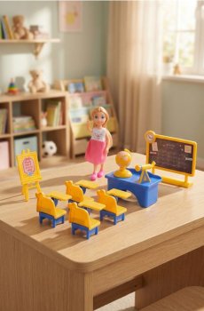 Ігровий набір школа з лялькою 7 pack - різнобарвний