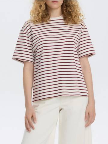Reserved - Бавовняна футболка у смужку - різнобарвний - 955ED-MLC