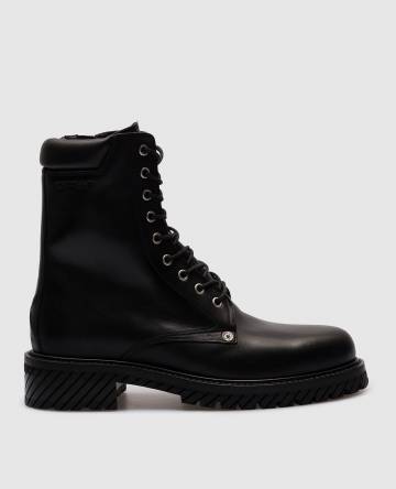 Черные кожаные ботинки Combat Lace Up Черные кожаные ботинки Combat Lace Up