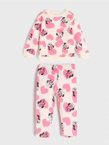 Трикотажний комплект Minnie Mouse - кремовий Трикотажний комплект Minnie Mouse - кремовий