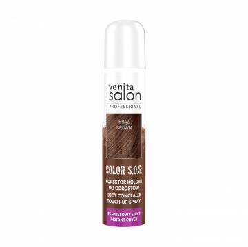 Спрей-корректор для отросших корней волос Venita Salon Professional Color S.O.S. Root Concealer Touch-Up Spray, Brown, 75 мл Спрей-корректор для отросших корней волос Venita Salon Professional Color S.O.S. Root Concealer Touch-Up Spray, Brown, 75 мл