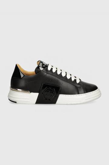 Кожаные кроссовки Philipp Plein Hexagon Phantom Kicks цвет чёрный USC0565 PLE025N 02 Кожаные кроссовки Philipp Plein Hexagon Phantom Kicks цвет чёрный USC0565 PLE025N 02